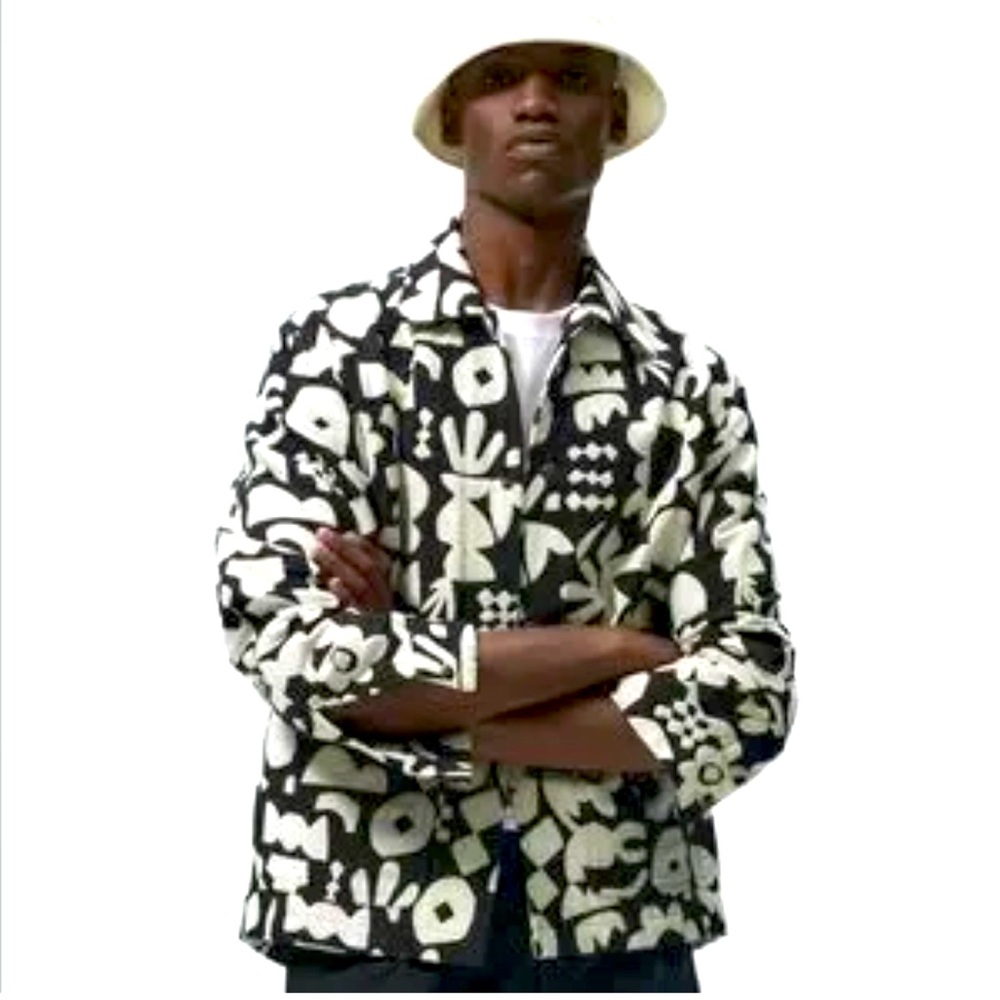 Zara Black and White Patterned Jacket